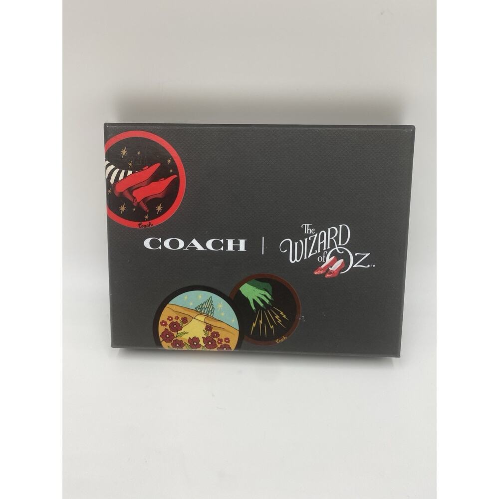 NWT Coach 78027B Wizard Of Oz Boxed Ruby Slippers Hangtag Bag Charm BLACK Silver - Picture 5 of 11